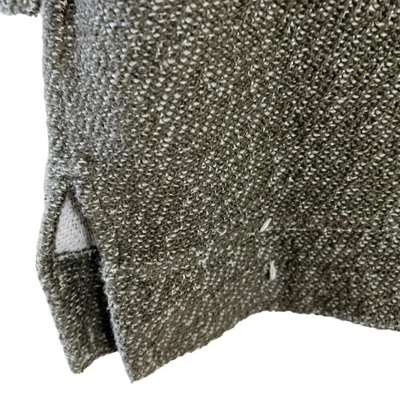 Lands End Dark Olive Green Knit Top Size Small Grommet Lace Up Chest Pullover - Picture 5 of 9